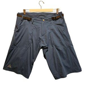 7Meshinc.com Long shorts mens L blue side cinch big zip pockets gorpcore hipster